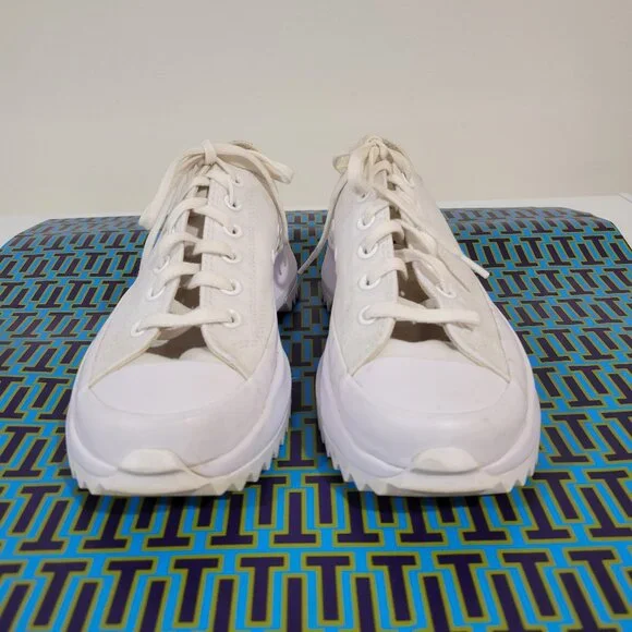 CONVERSE Platform White Canvas Sneaker Size 8.5 - Picture 4 of 12